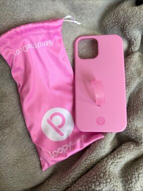 Loopy Case iPhone 12 Case with Loop Strap in Berry Pink